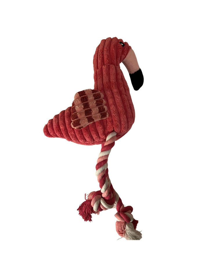 Squeaky Stuffed Flamingo Dog Toy